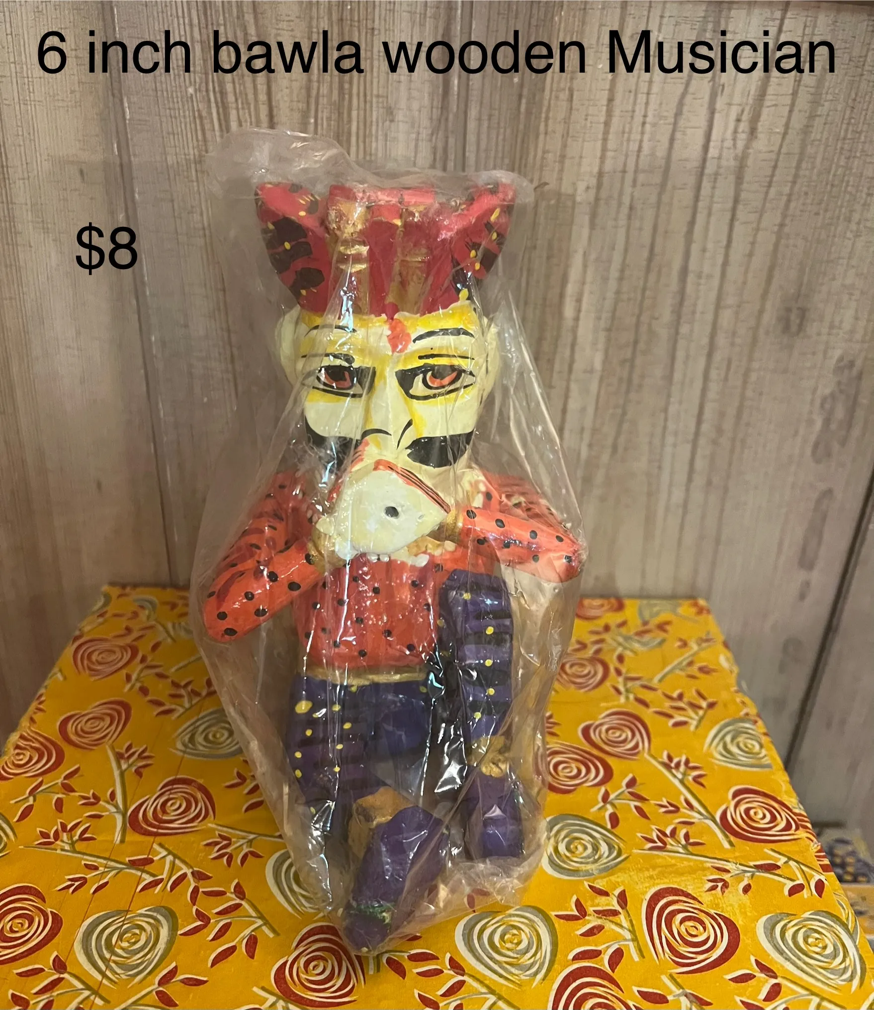 6-Inch Bawla Wooden Musician — Flutist