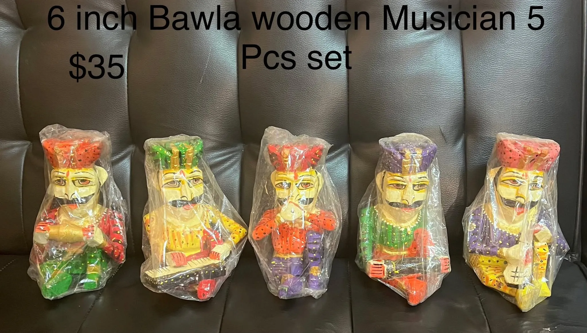 6-Inch Bawla Wooden Musician Set (5 Piece)