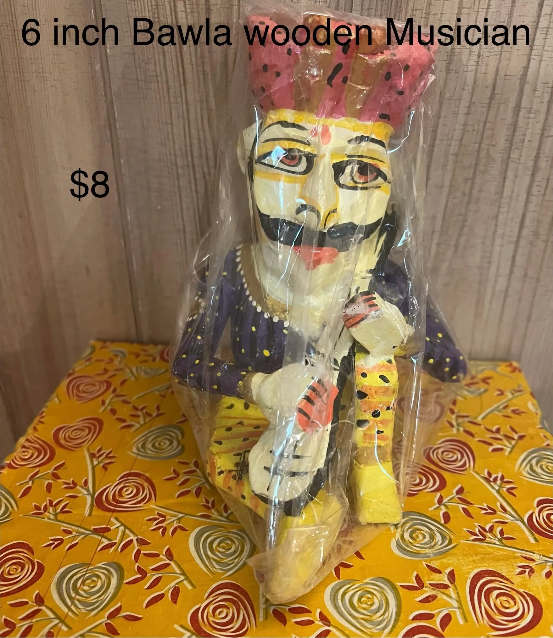 6-Inch Bawla Wooden Musician — Violinist
