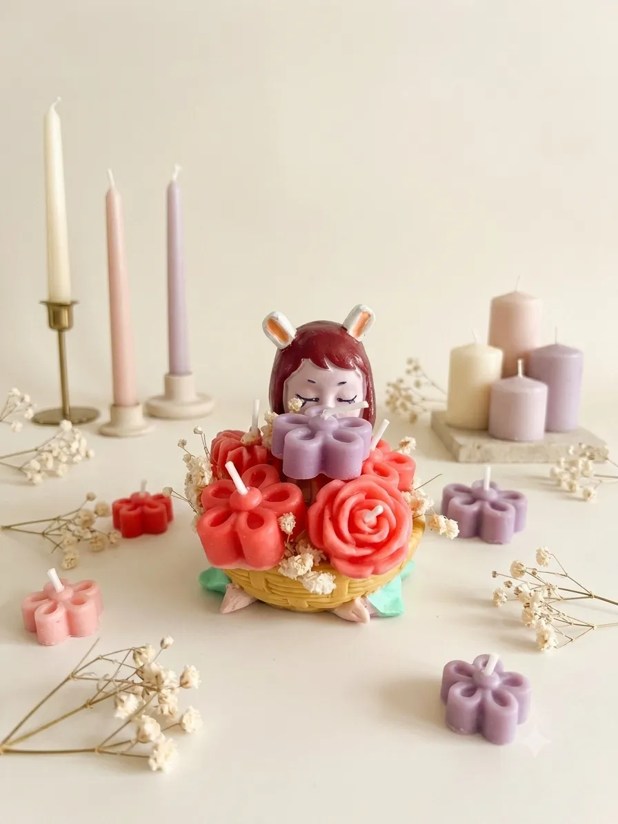 Disco Ball Flower Bouquet Candle — view 2