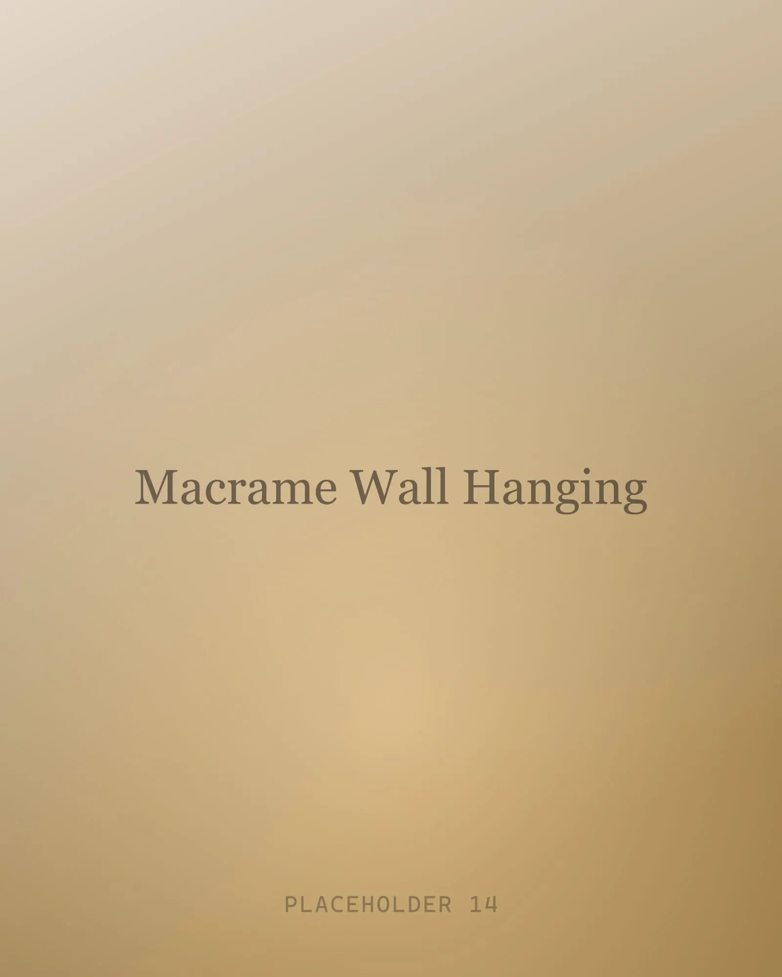 Macramé Wall Hanging