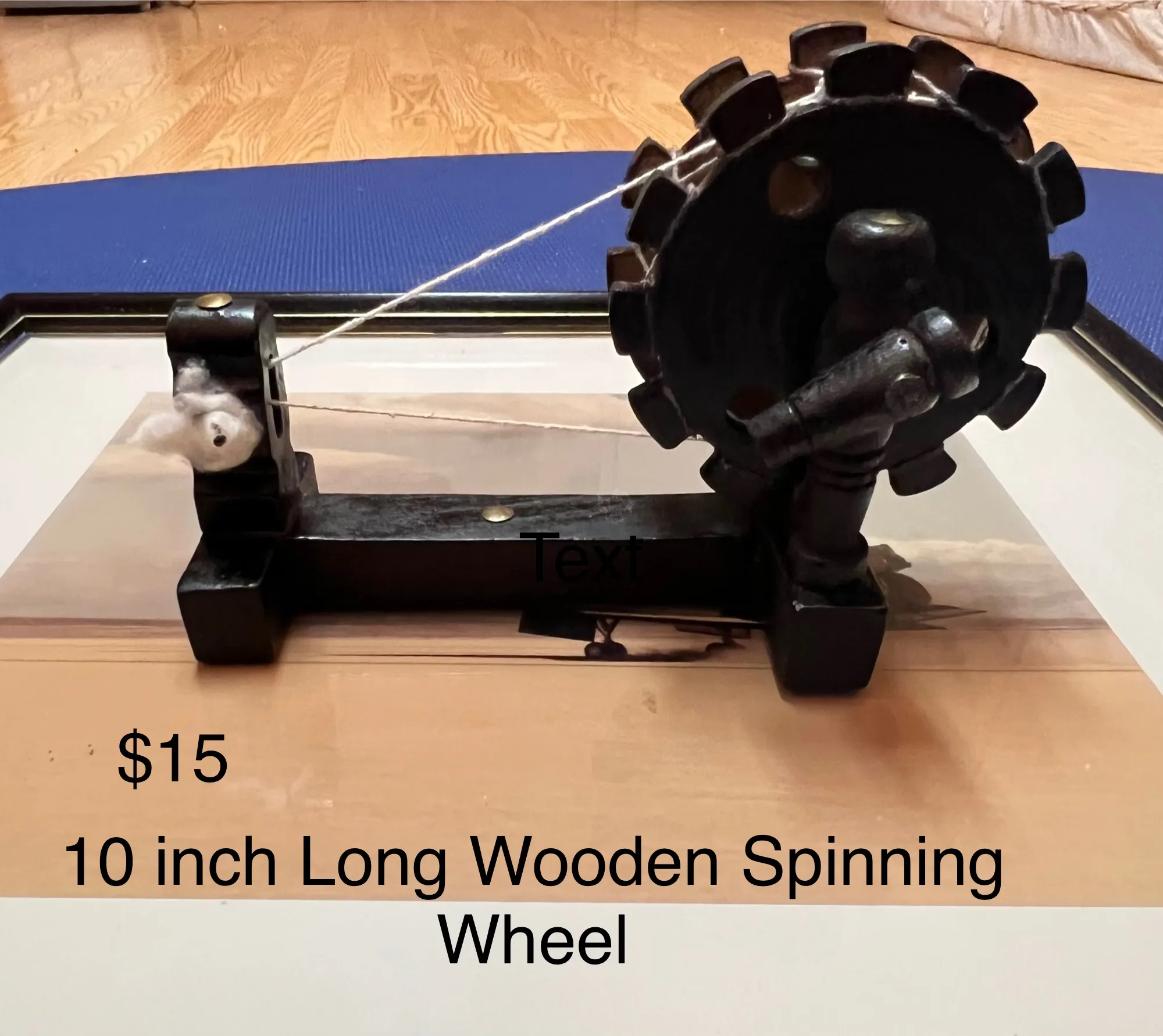 10-Inch Wooden Spinning Wheel